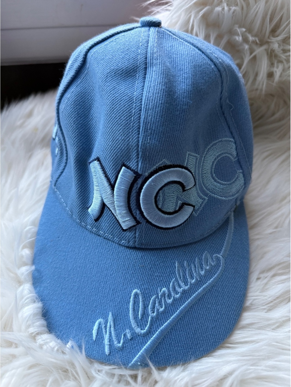 Light Blue N. Carolina Embroidered Baseball Cap